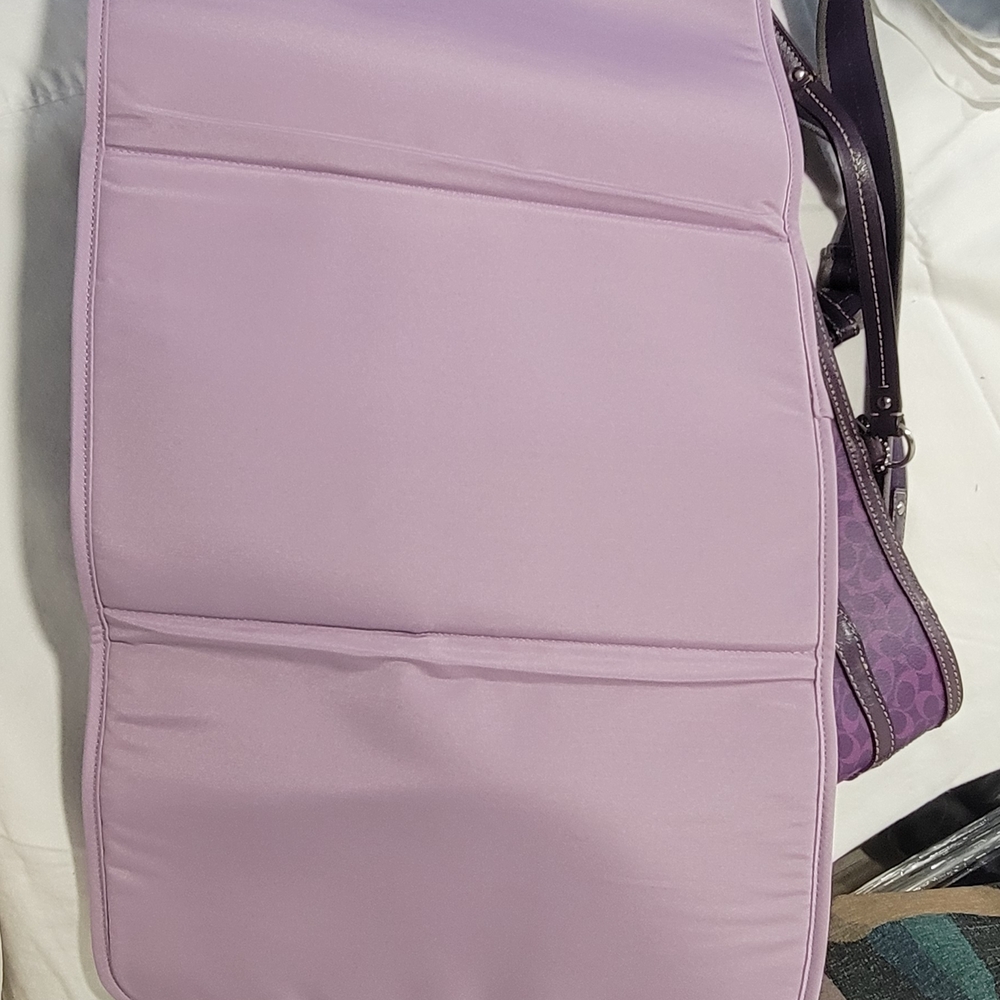 Coach Purple Coated Canvas Multi-Function Bag - Picture 7 of 9